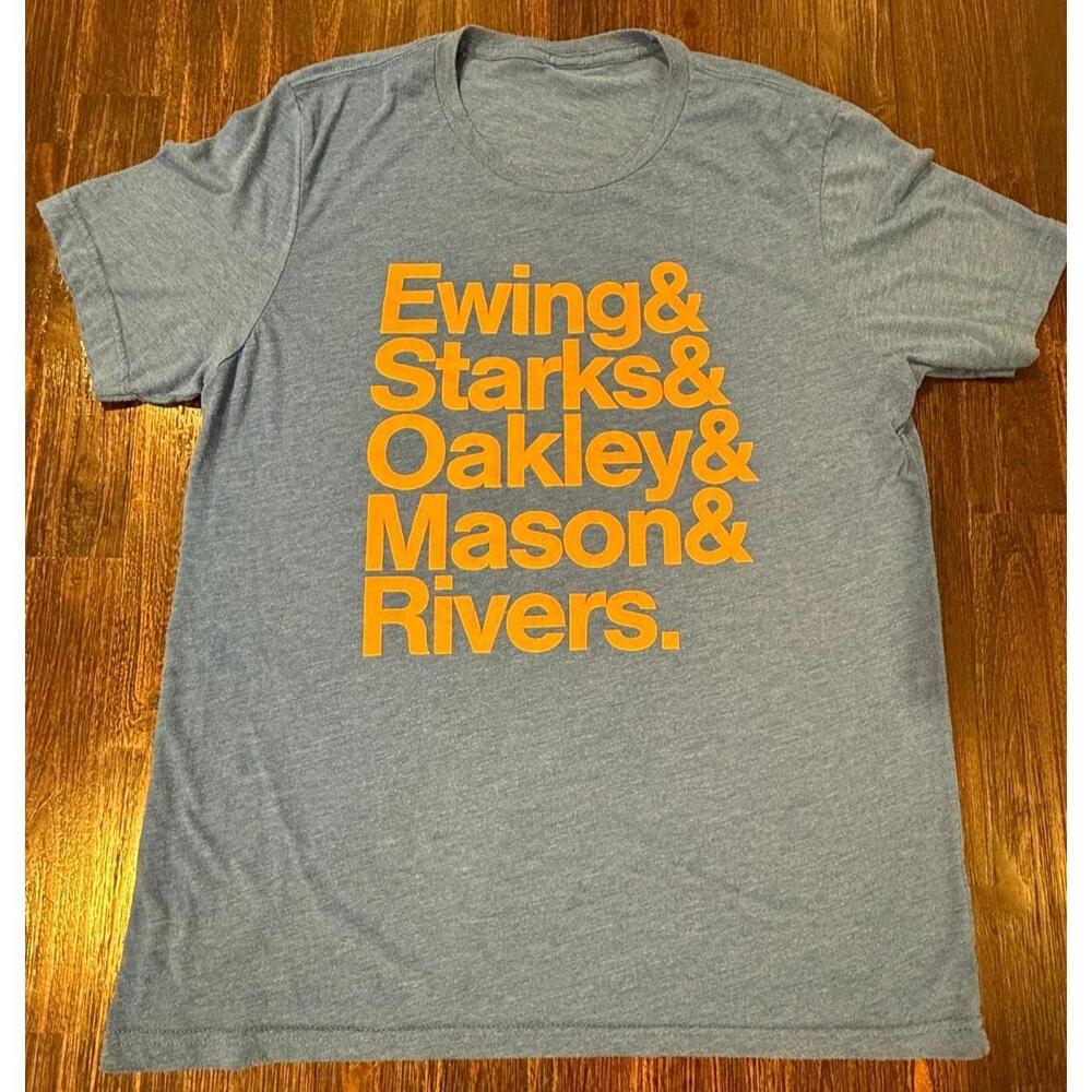 Ewing Starks Rivers Mason Oakley 1992 1993 New York Knicks Tshirt Mens Medium